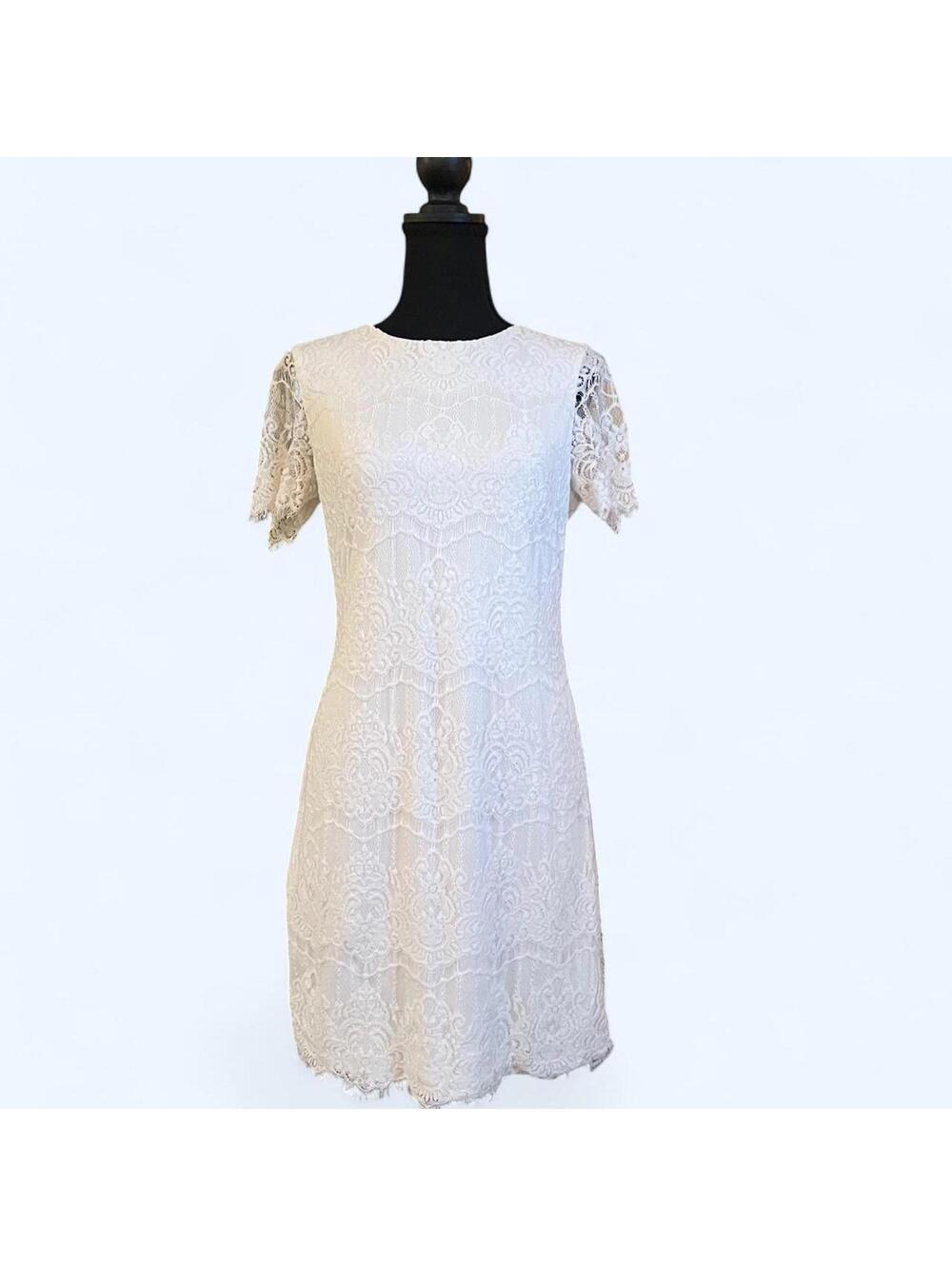 Kensie white lace dress fairy coquette cottagecore mini dress Size 8 🤍